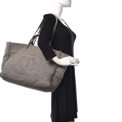 Chanel Canvas Large Double Face Shopping Tote Grey 2 of 10