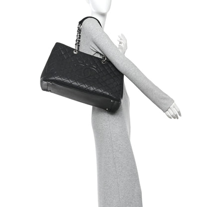 Chanel Caviar Quilted XL Grand Shopping Tote GST Black 2 of 16