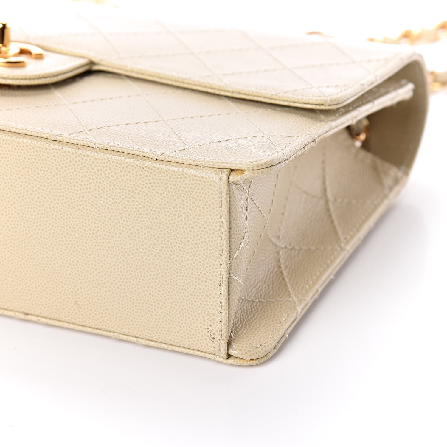 Chanel Caviar Stitch Medium Single Flap Beige Clair 11 of 15