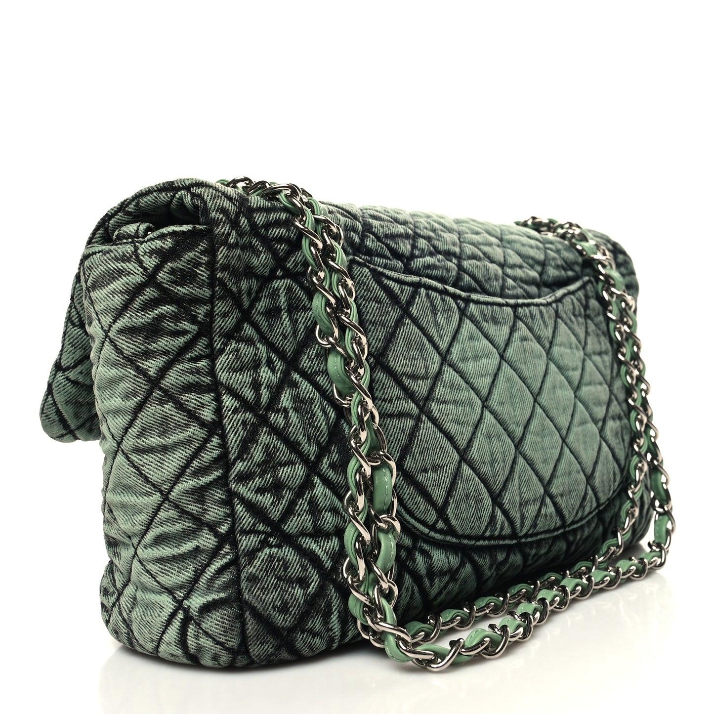 Denim Quilted Denimpression Flap Green Black
