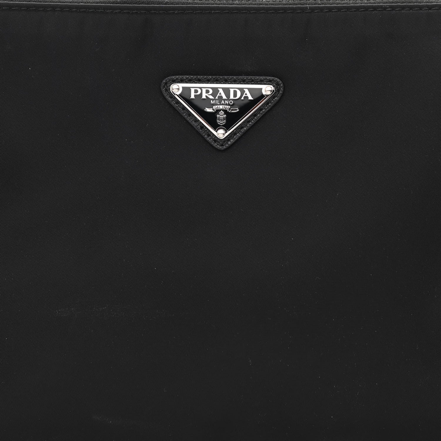 Prada Tessuto Nylon Saffiano Pocket Zippered Shoulder Bag Black 10 of 12