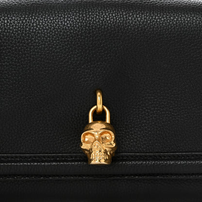 Alexander McQueen Grained Calfskin Padlock Crossbody Bag Black 5 of 10