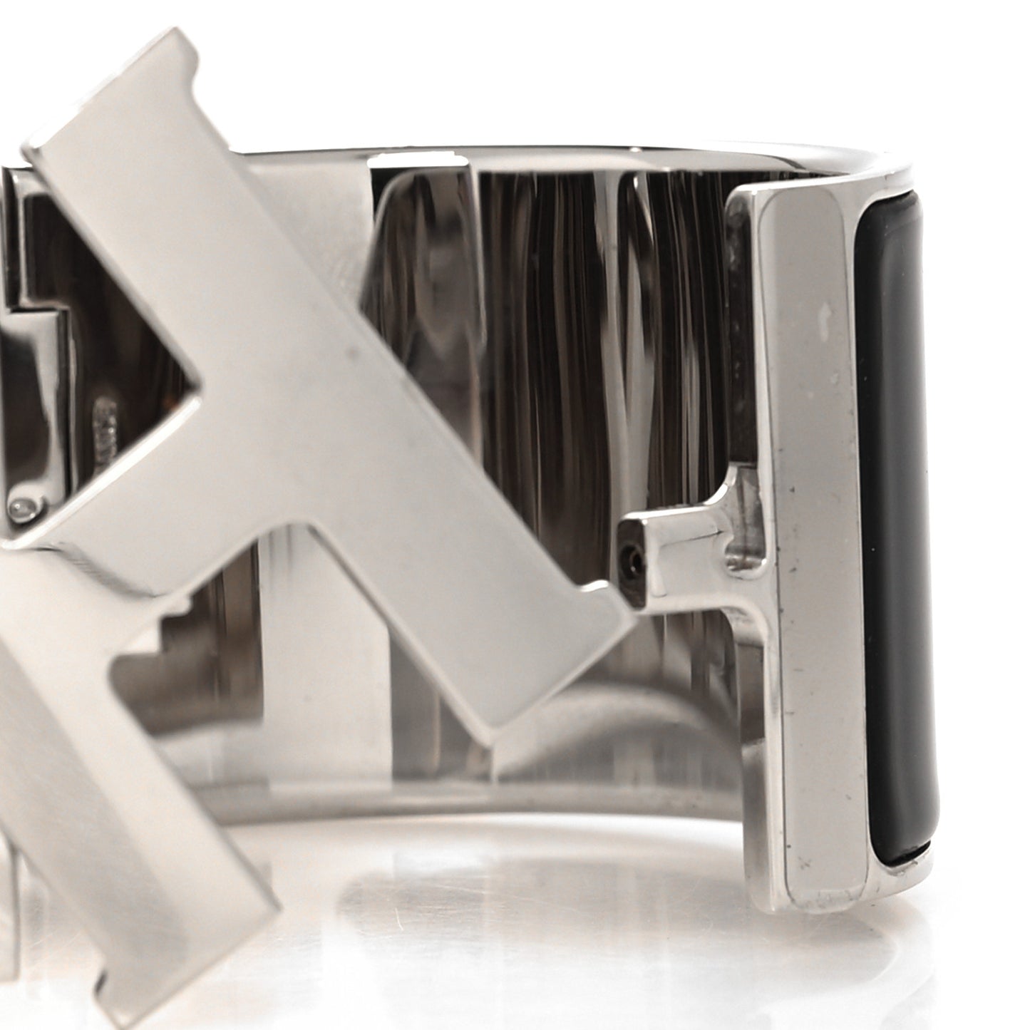Enamel Extra Wide Clic Clac H Bracelet PM Black