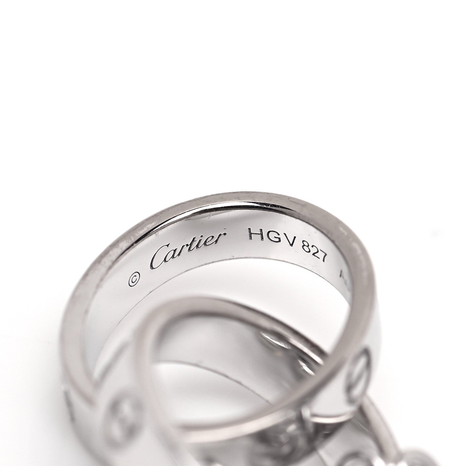 Cartier 18K White Gold Interlocking LOVE Bracelet 7 of 10