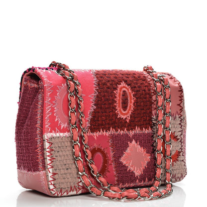Chanel Tweed Patchwork Jumbo Single Flap Pink 3 of 8