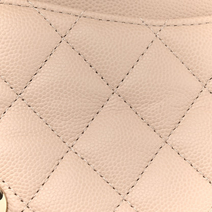 Chanel Caviar Quilted Medium Double Flap Ecru 11 of 12