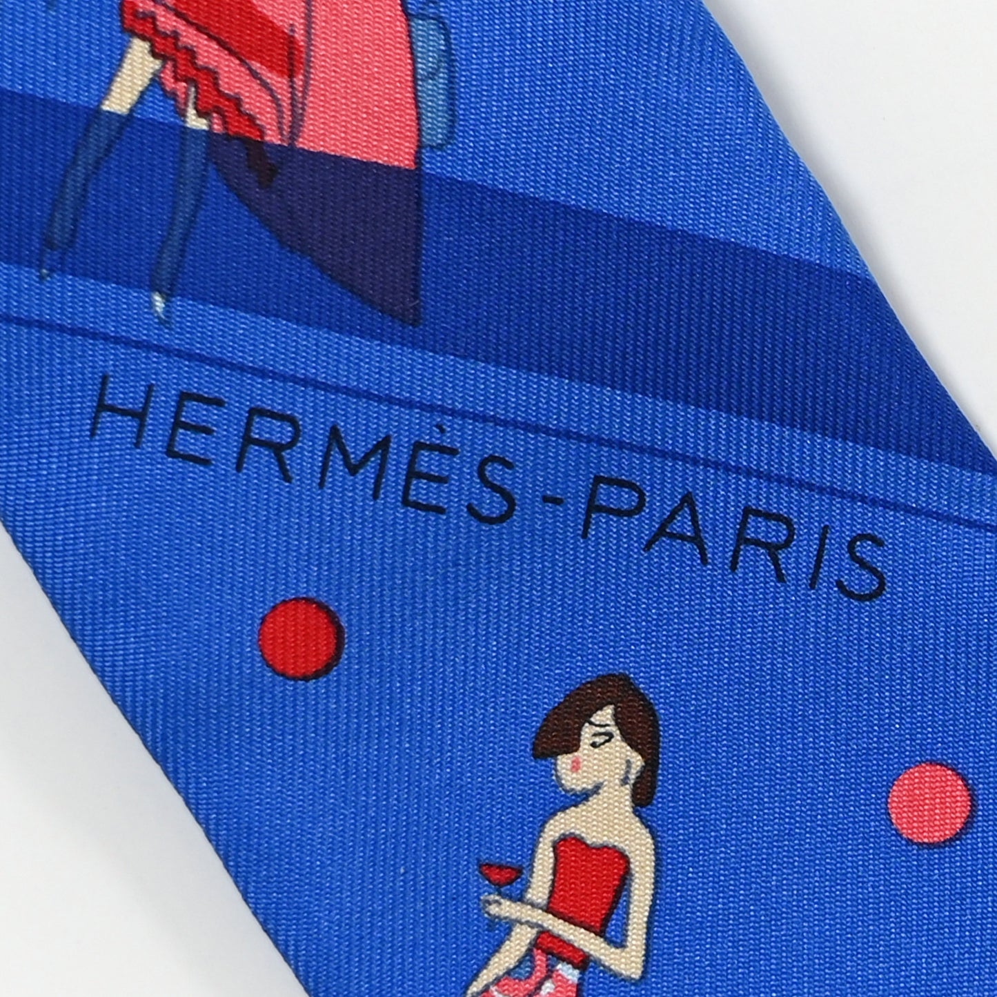 Silk Ex-Libris Les Parisiennes Twilly Bleu Royal Rouge Ciel