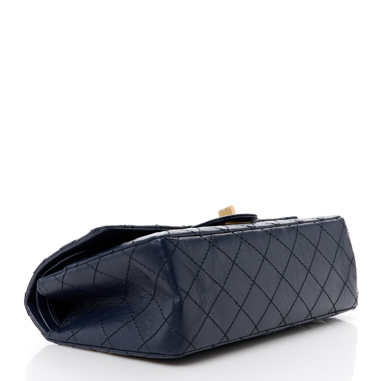 Chanel Aged Calfskin Quilted 2.55 Reissue 225 Flap Navy 4 of 12