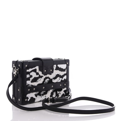 Louis Vuitton Sequins Leopard Petite Malle Black Gris 2 of 8