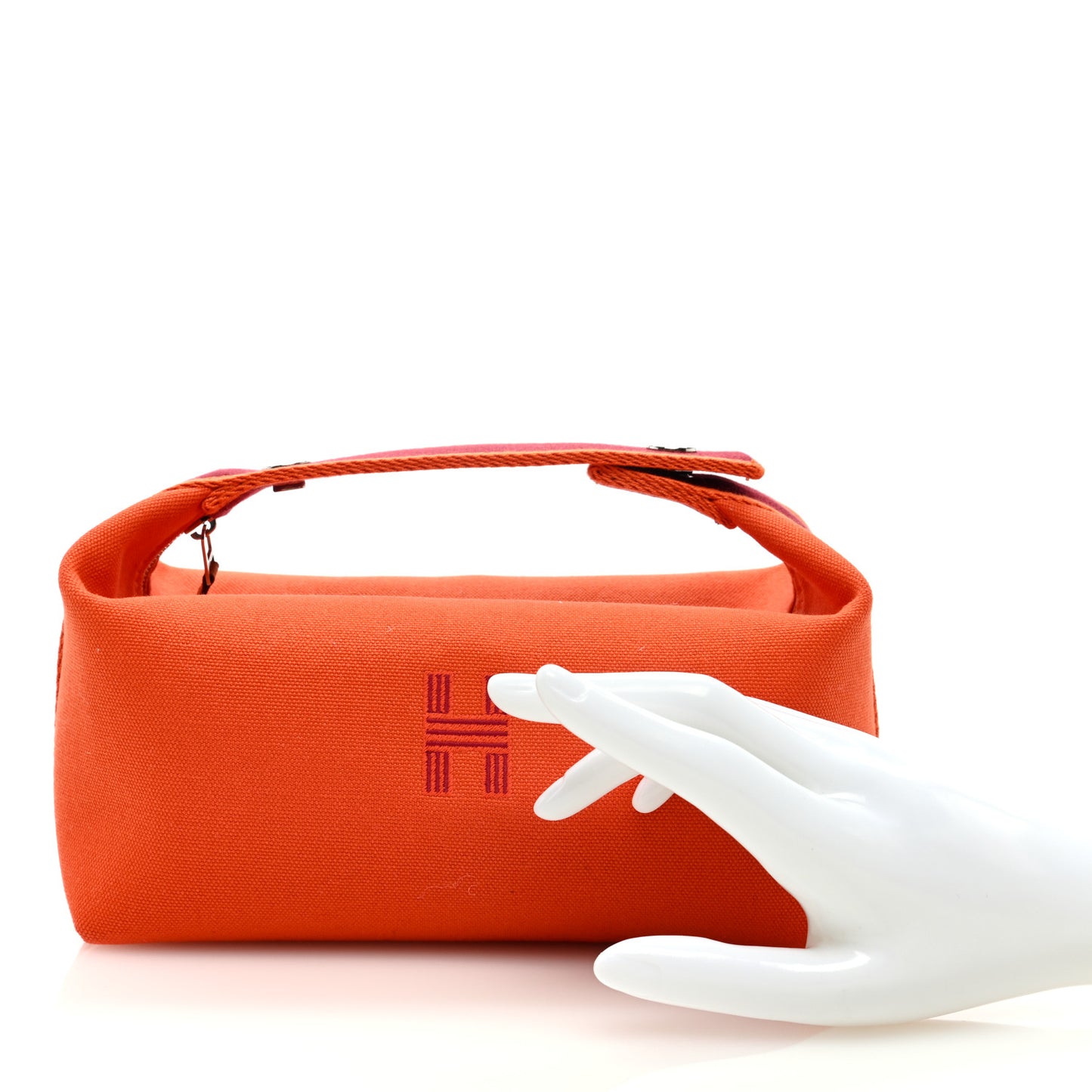 Canvas Small Bride-A-Brac Pouch Orange Burgundy