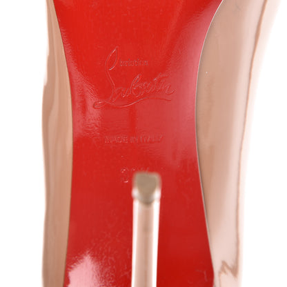 Christian Louboutin Patent Pigalle Follies 100 Pumps 39.5 Nude 12 of 16