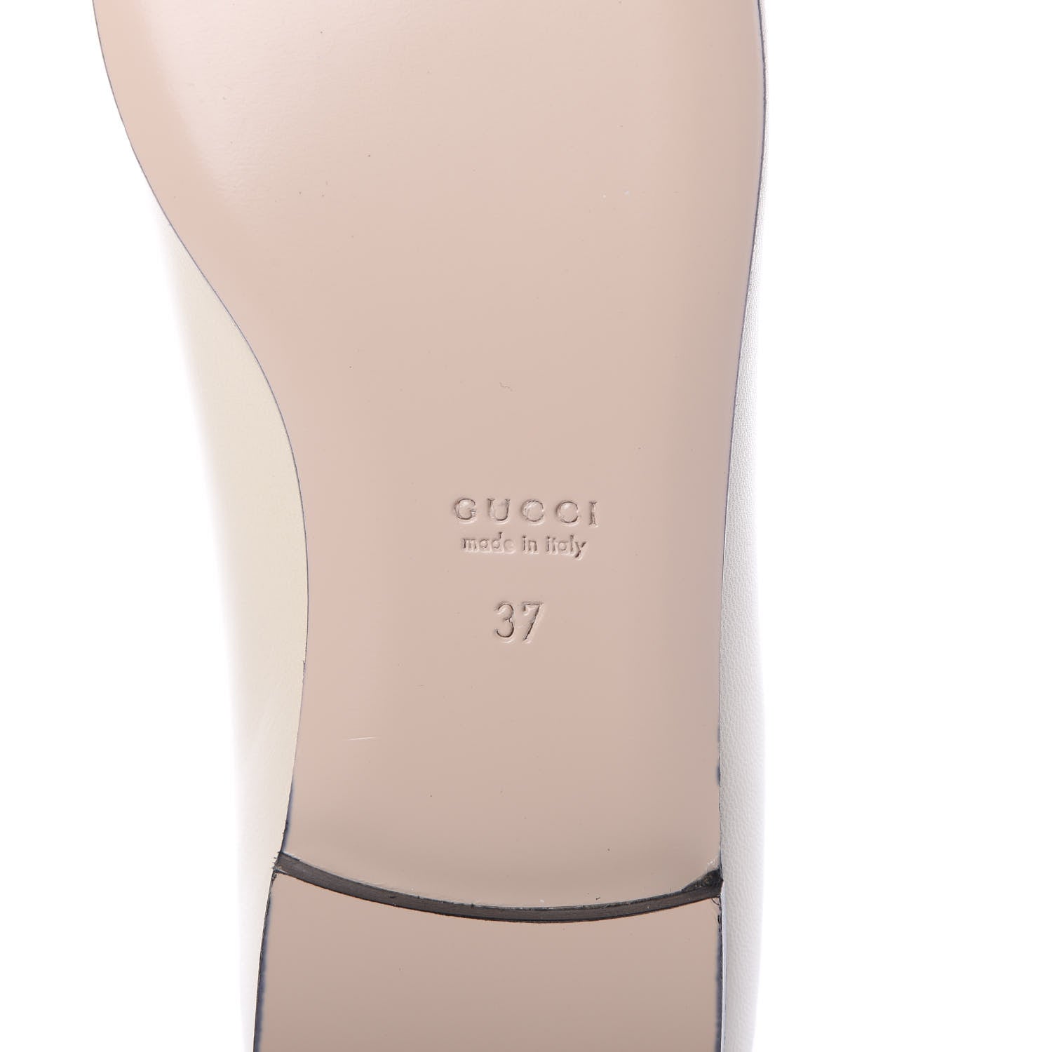 Gucci Malaga Kid Crystal Square G Madelyn Ballet Flats 37 Vintage White 7 of 9
