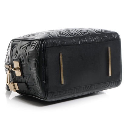Louis Vuitton Calfskin Embossed Mini Cube Speedy Black 4 of 7