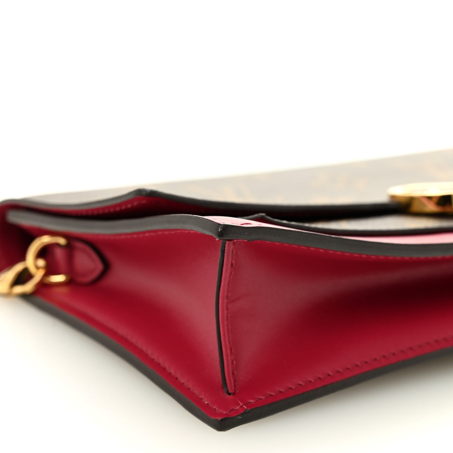 Monogram Flore Chain Wallet Fuchsia