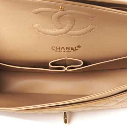 Chanel Lambskin Quilted Medium Double Flap Beige 6 of 9
