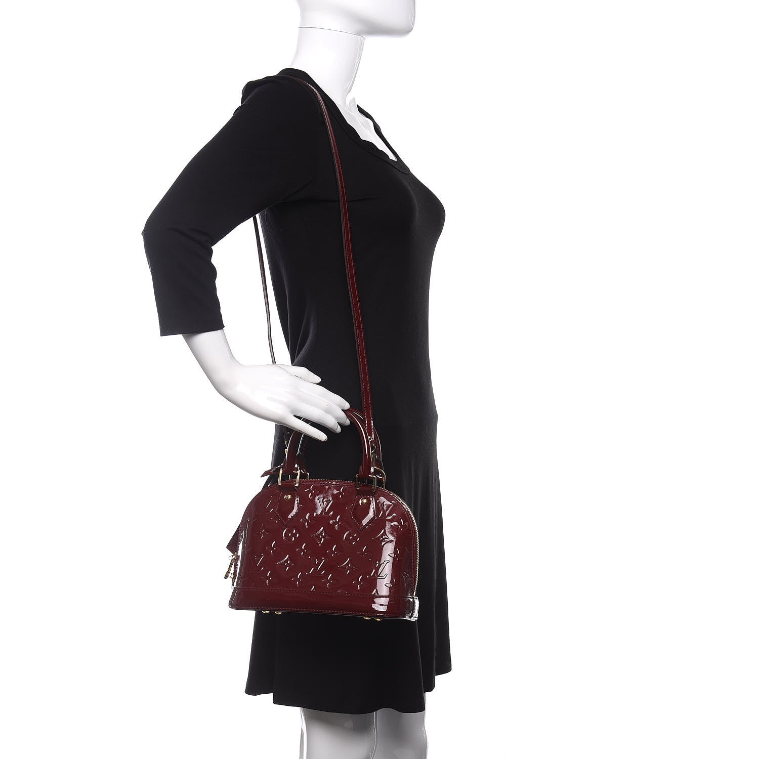 Louis Vuitton Vernis Alma BB Griotte 2 of 9