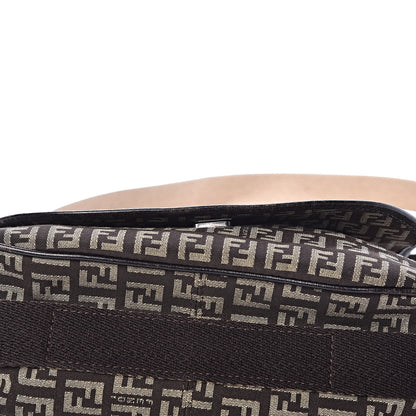 Fendi Zucchino Vitello Flap Messenger Satchel Testa di Moro Beige 14 of 14