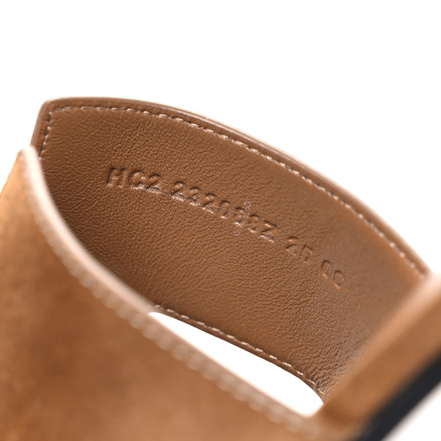 Hermes Velvet Goatskin Helia 60 Sandals 37.5 Brun Fume 10 of 11