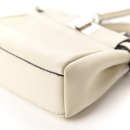 Fendi Shiny Nappa Micro Peekaboo Iconic Satchel White 8 of 12