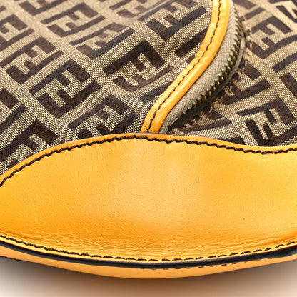Fendi Zucchino Cuoio Chef Pocket Shoulder Bag Yellow 9 of 9