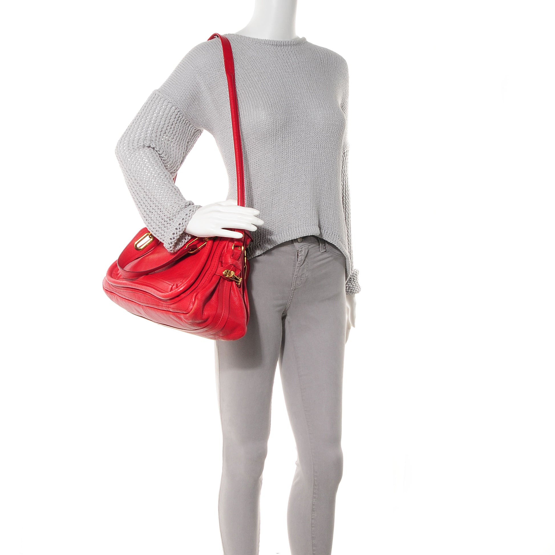 Chloe Calfskin Medium Paraty Holly Berry 2 of 10