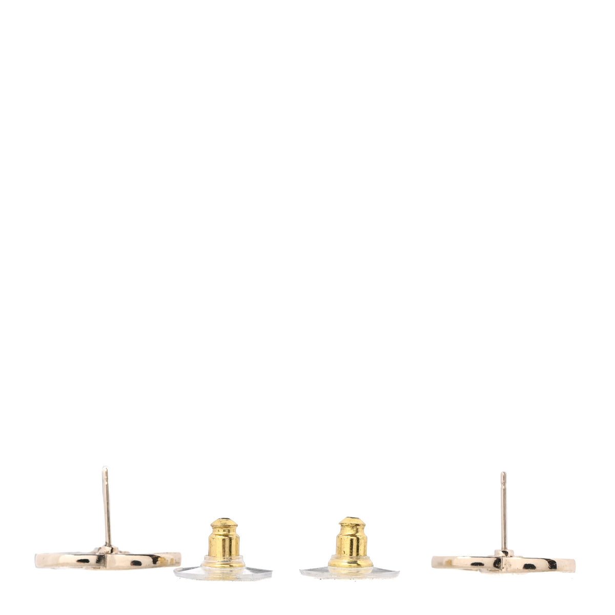 Chanel Crystal CC Earrings Gold 3 of 5