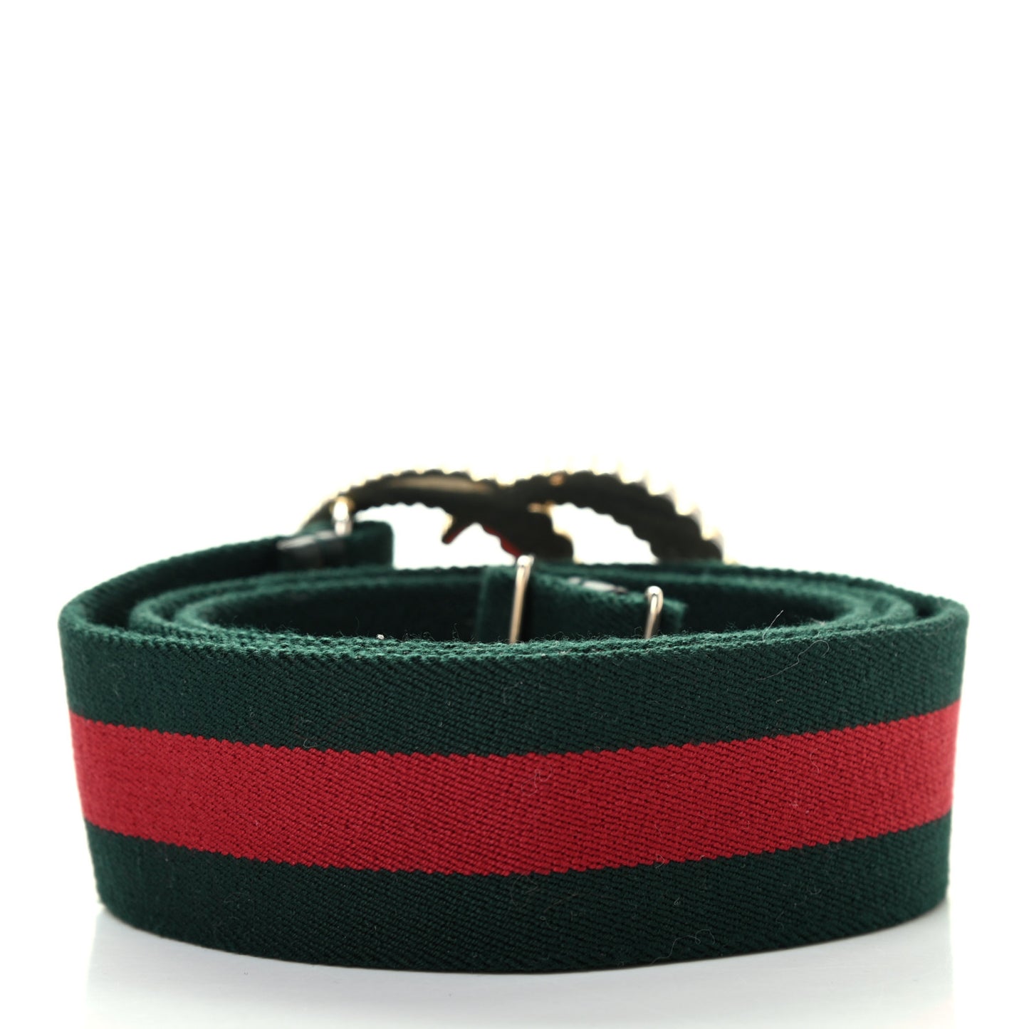 Canvas Torchon Double G Web Belt 90 36 Verde