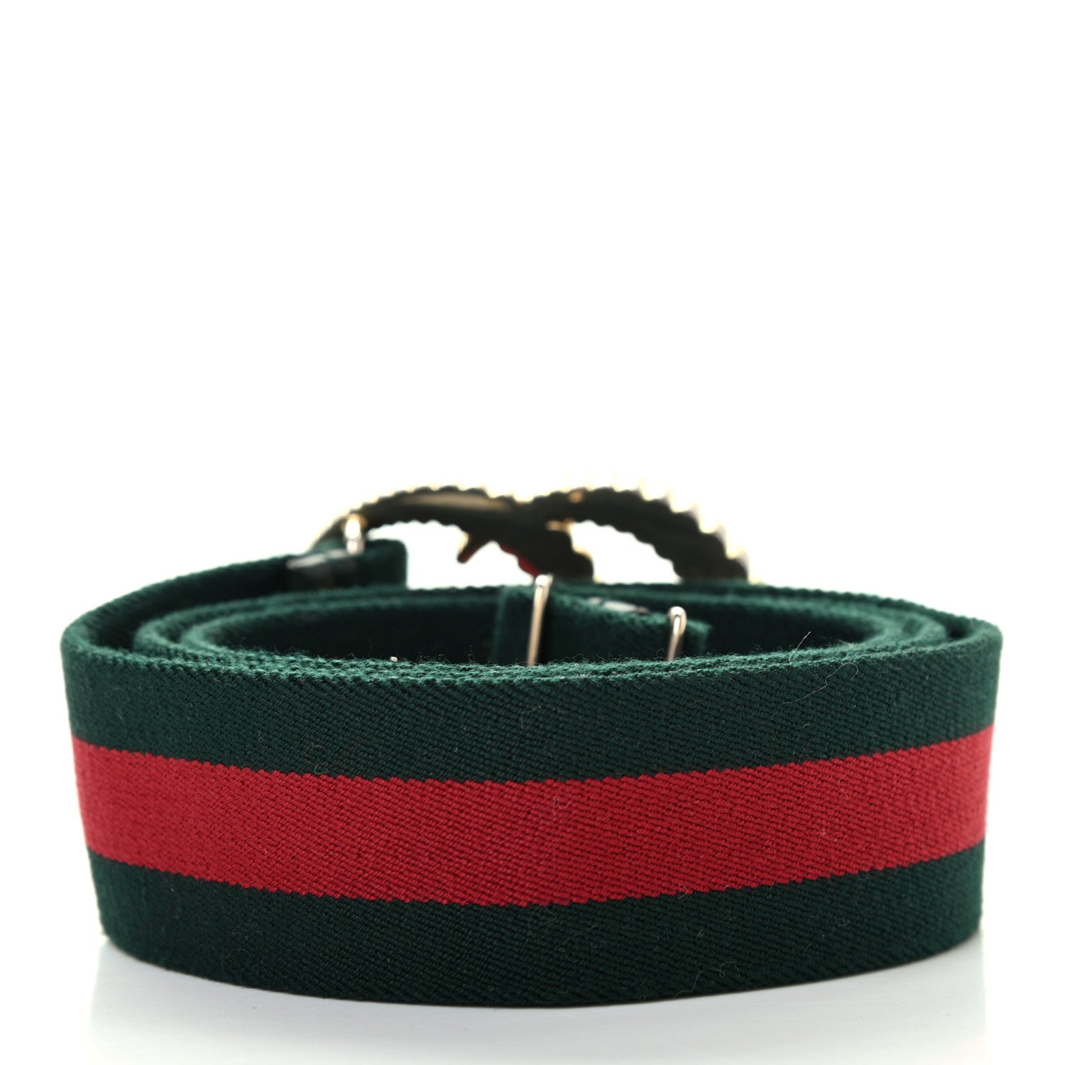 Gucci Canvas Torchon Double G Web Belt 90 36 Verde 2 of 4