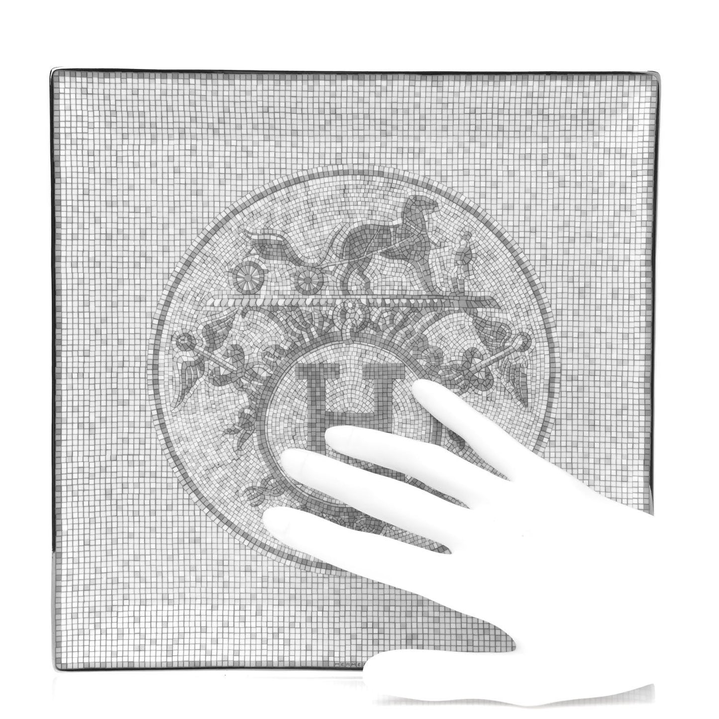 Porcelain Mosaique au 24 Platine Square Plate