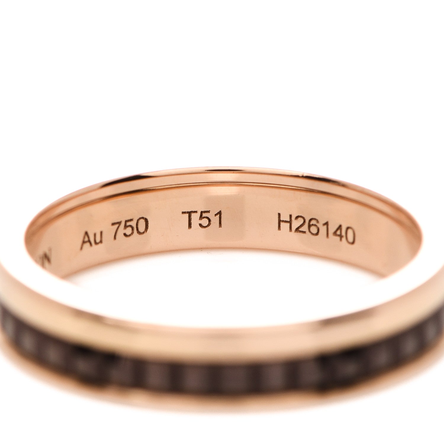 Boucheron 18K Pink Gold PVD Quatre Classique Wedding Band Ring 51 5.75 5 of 5