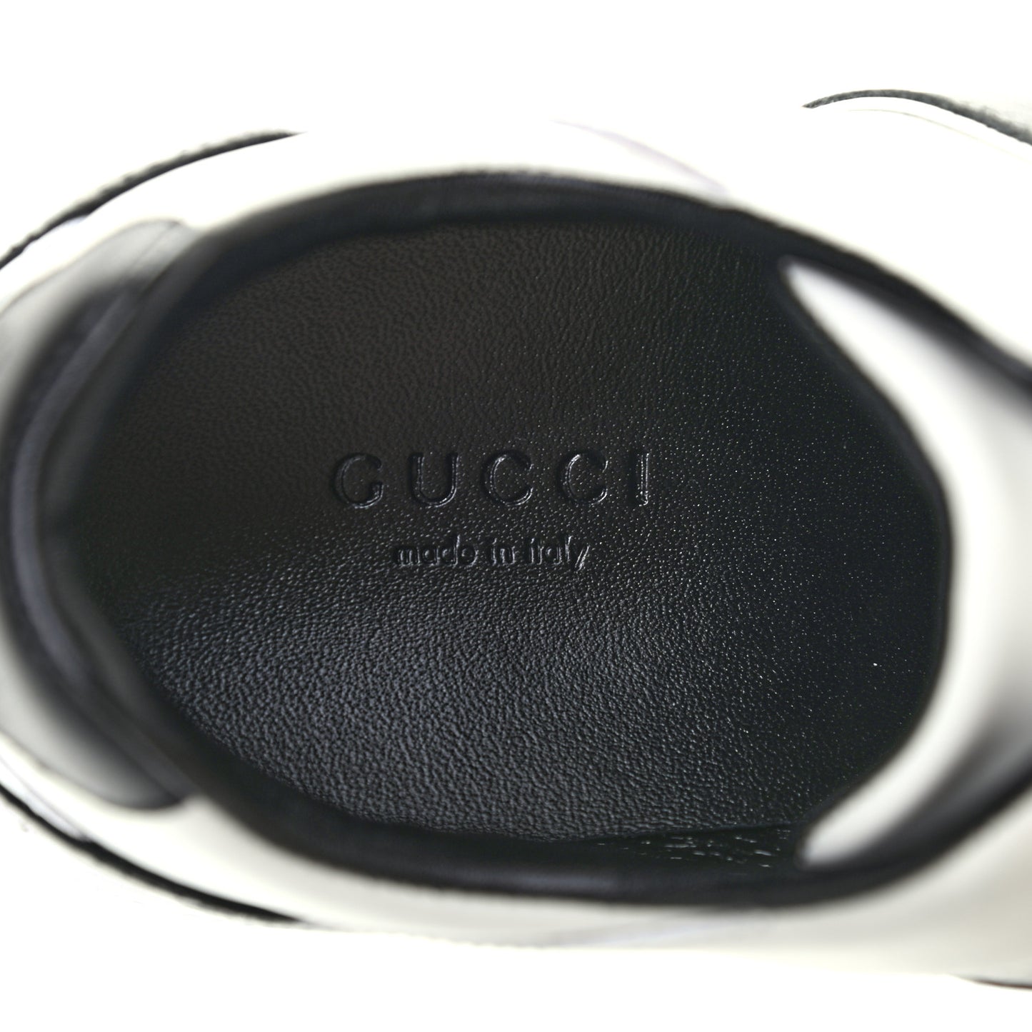 Calfskin Womens Interlocking G Sneakers 35.5 Black White