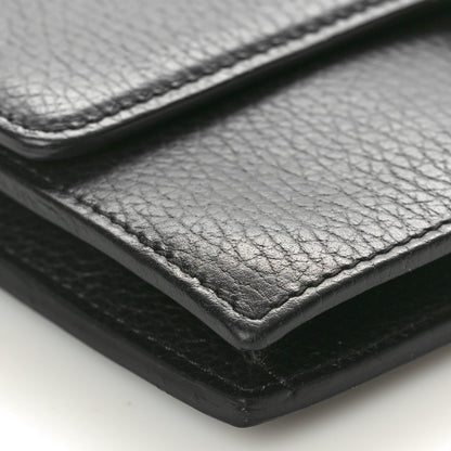 Gucci Dollar Calfskin Interlocking G Chain Wallet Black 8 of 9