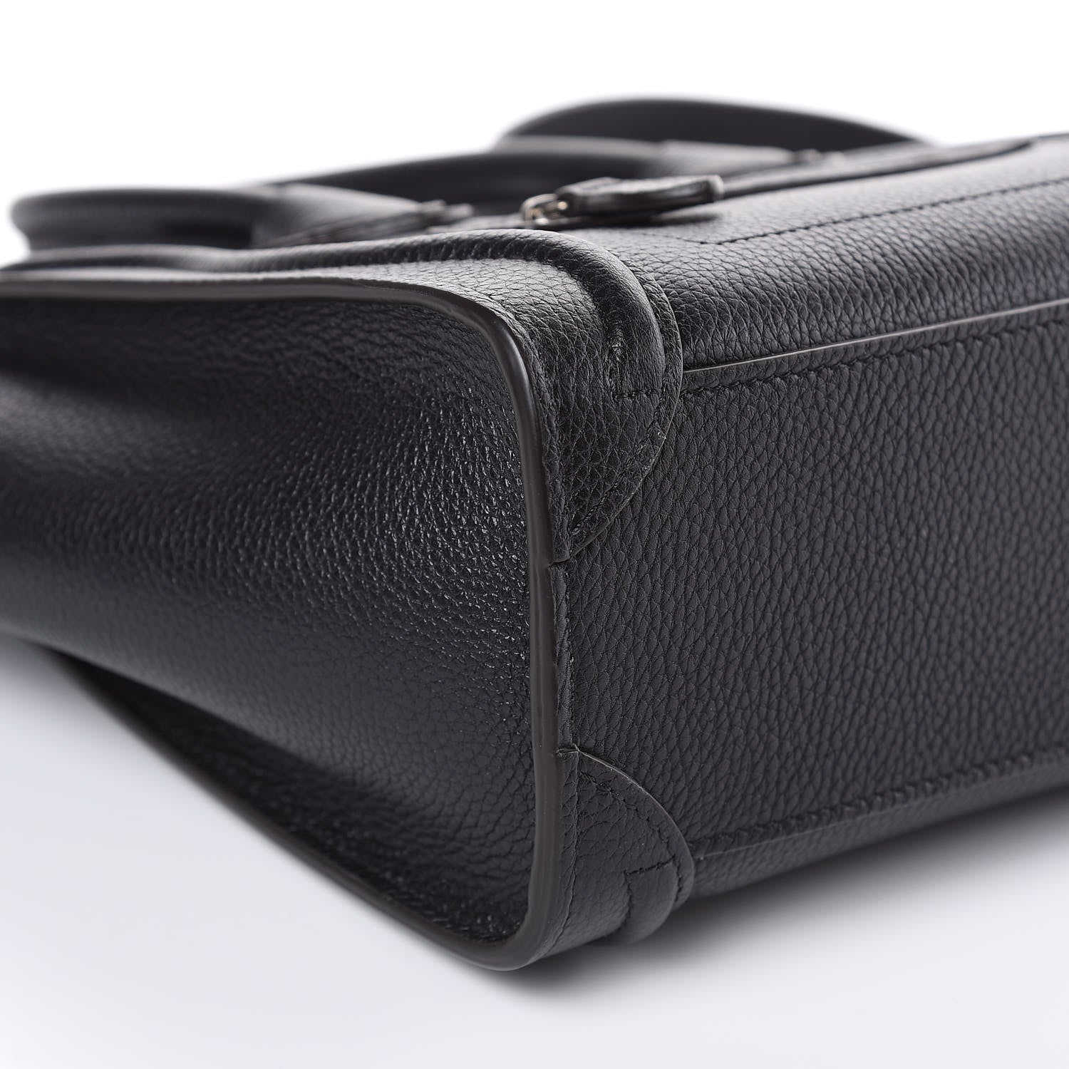 Celine Drummed Calfskin Nano Luggage Black 8 of 10