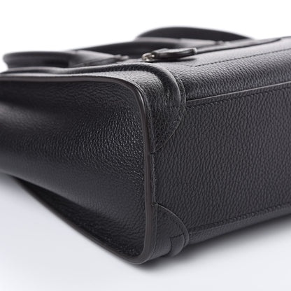 Celine Drummed Calfskin Nano Luggage Black 8 of 10
