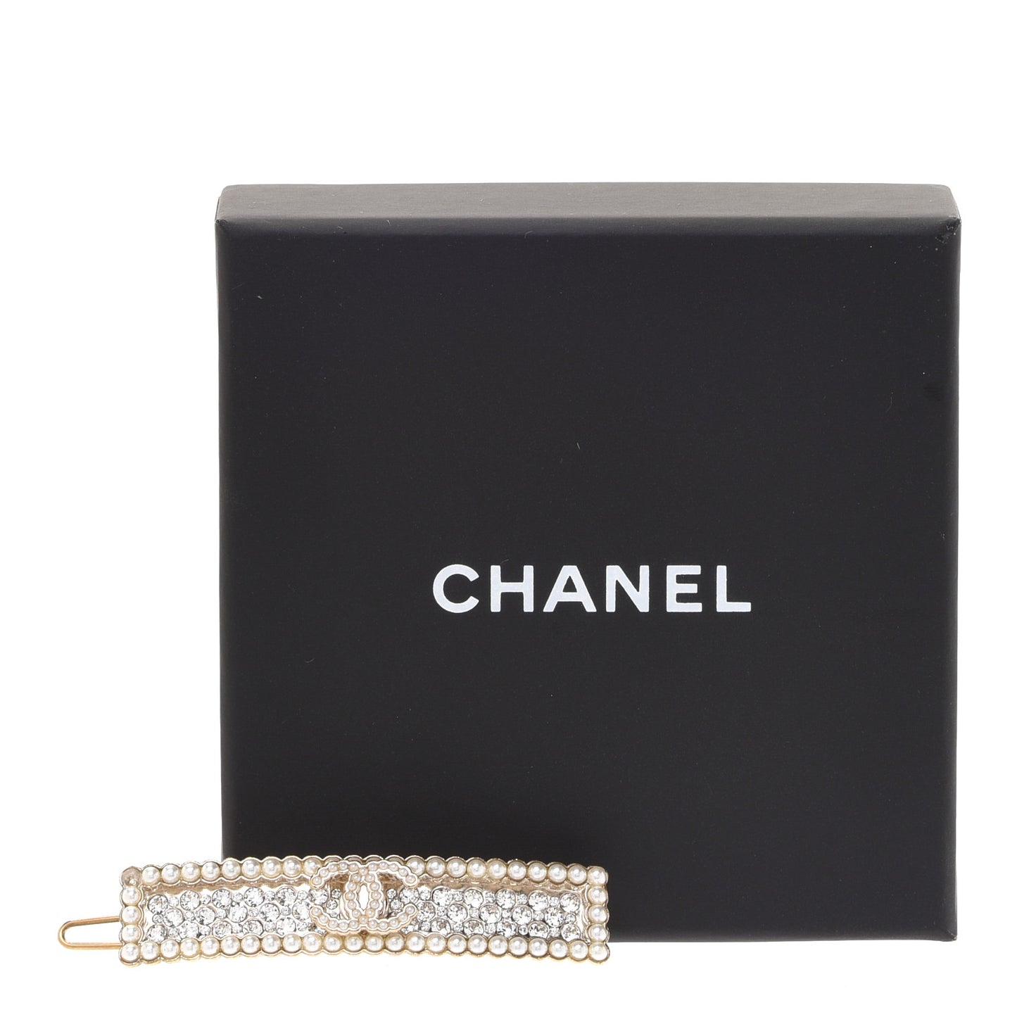 Crystal Pearl CC Hair Clip Gold