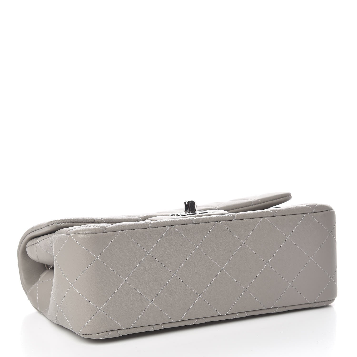 Chanel Lambskin Quilted Mini Rectangular Flap Grey 4 of 11