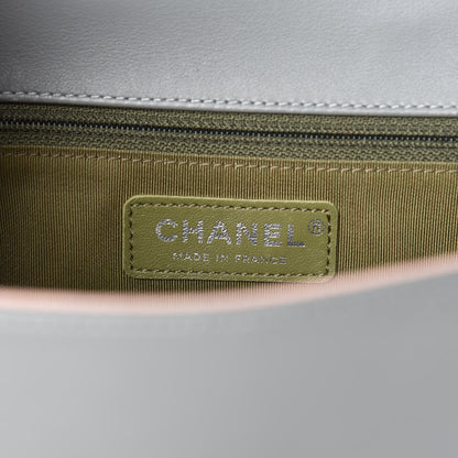 Chanel Calfskin Quilted New Medium Boy Flap Grey 8 of 10