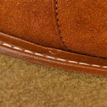 Hermes Suede Shearling Womens Discovery Ankle Boots 40 Camel Ecru 13 of 14