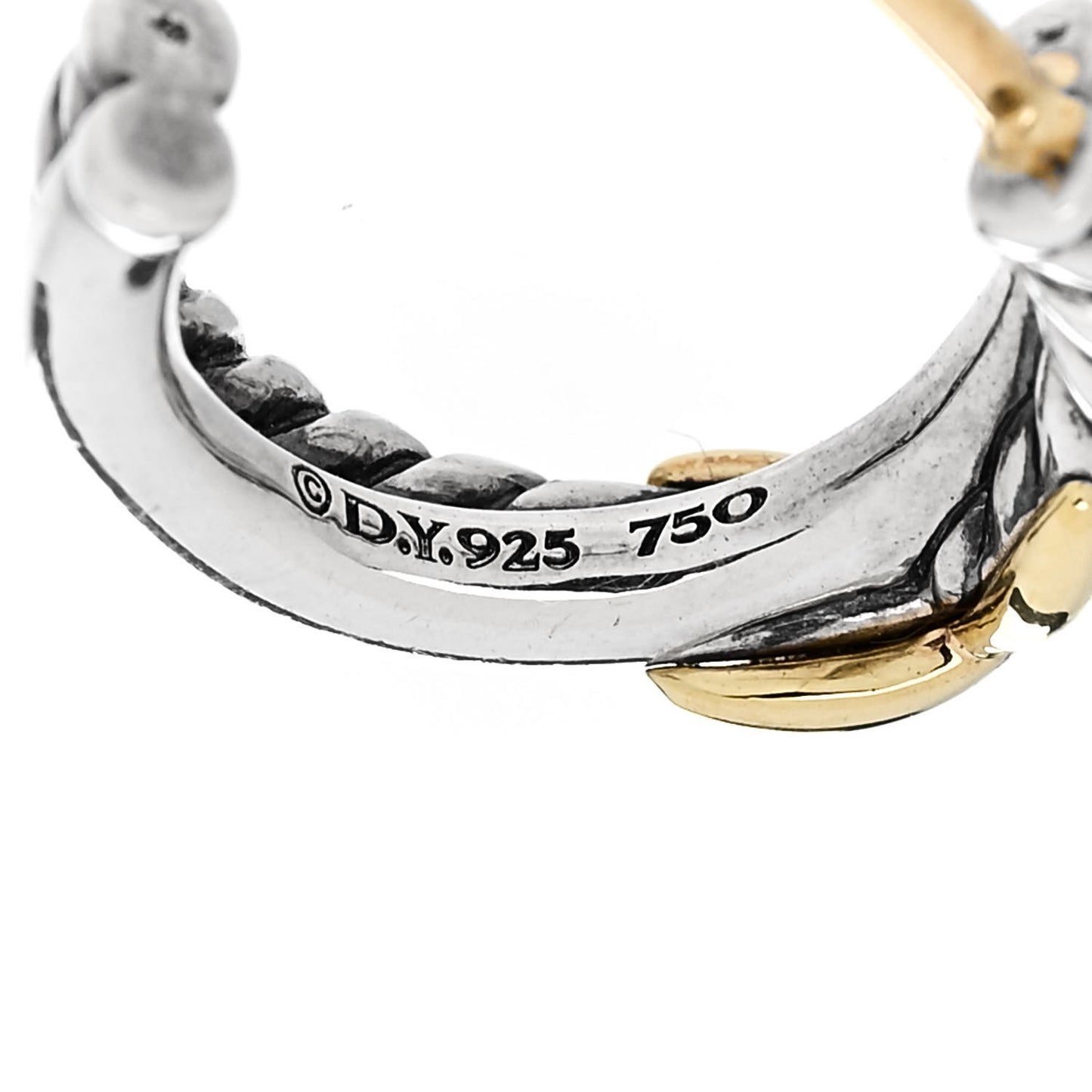 Sterling Silver 18K Yellow Gold Petite X Hoop Earrings