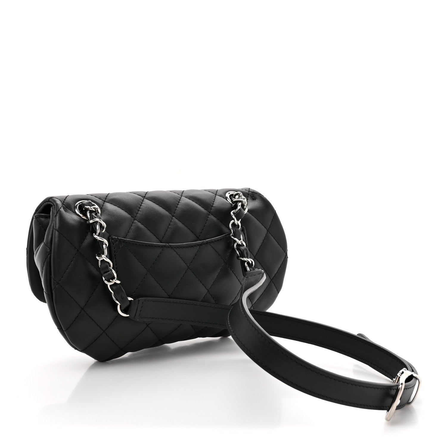 Chanel Calfskin Quilted CC Uniform Flap Belt Bag Black 3 of 10