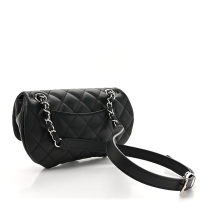 Chanel Calfskin Quilted CC Uniform Flap Belt Bag Black 3 of 10