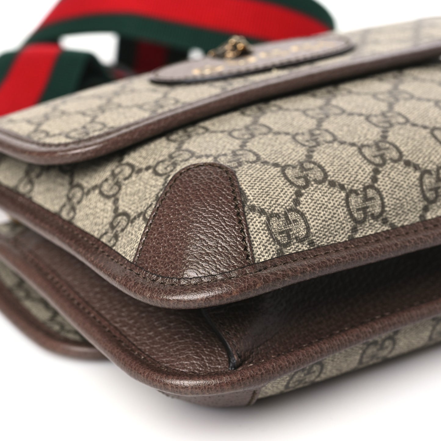 GG Supreme Monogram Web Small Neo Vintage Double Flap Messenger Bag Beige New Acero
