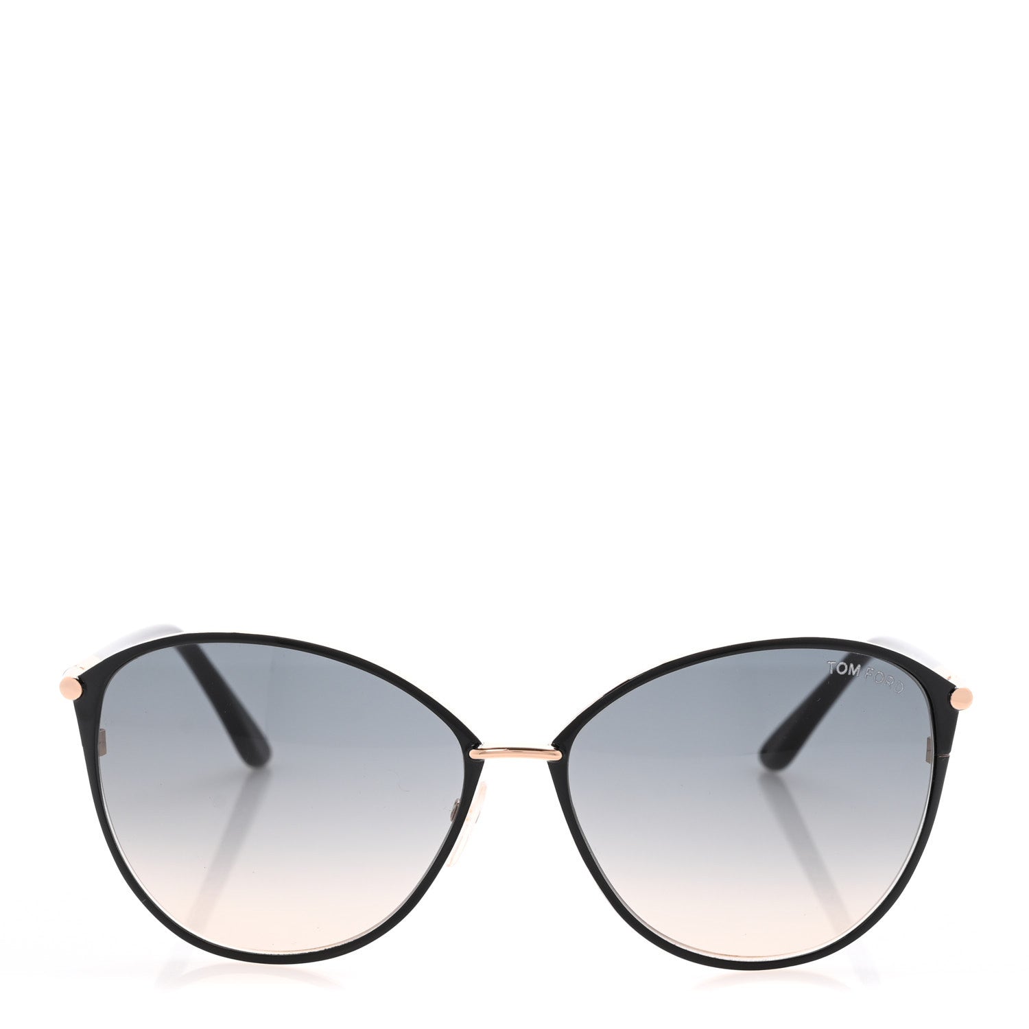 Tom Ford Penelope Vintage Round Sunglasses TF320 Black 2 of 7