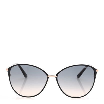 Tom Ford Penelope Vintage Round Sunglasses TF320 Black 2 of 7