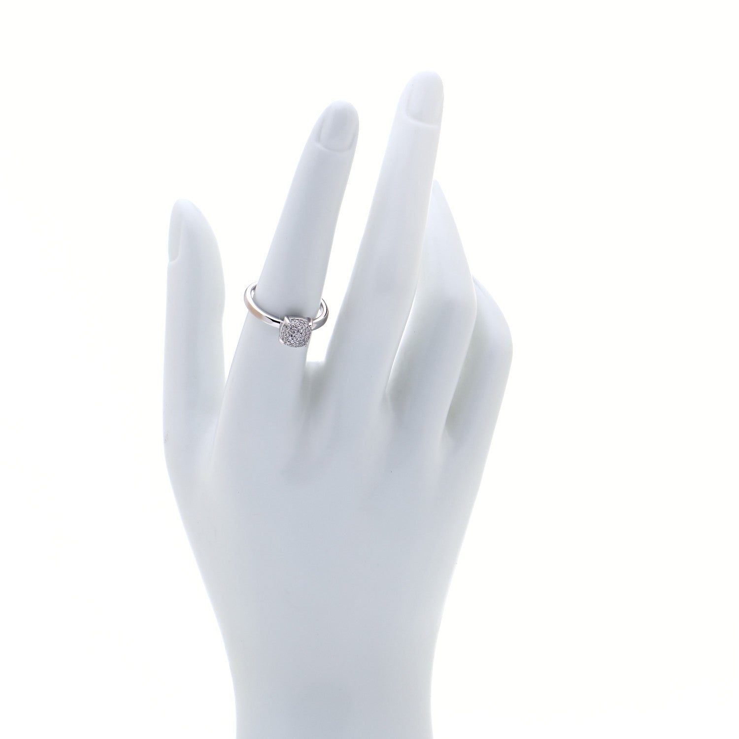 Tiffany 18K White Gold Diamond 7mm Paloma Picasso Sugar Stacks Ring 54 7 2 of 6