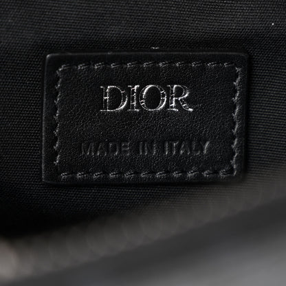 Christian Dior Coated Canvas CD Diamond Printed Mens Saddle Bag Black 6 of 11