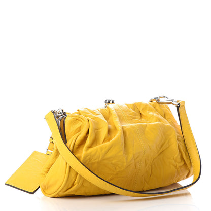 Dolce & Gabbana Calfskin Small Kiss Lock Frame Clutch Giallo 3 of 8