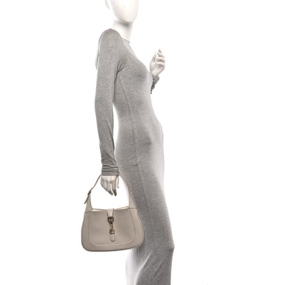 Gucci Ancora Calfskin Web Small Jackie Shoulder Bag Light Grey 2 of 11
