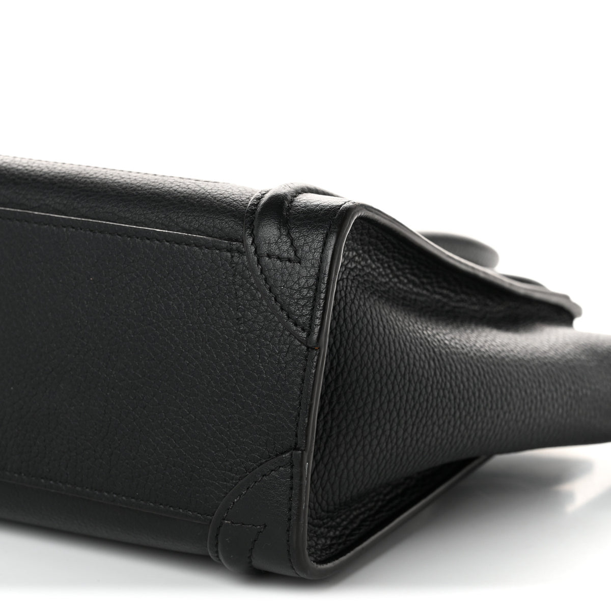 Drummed Calfskin Nano Luggage Black
