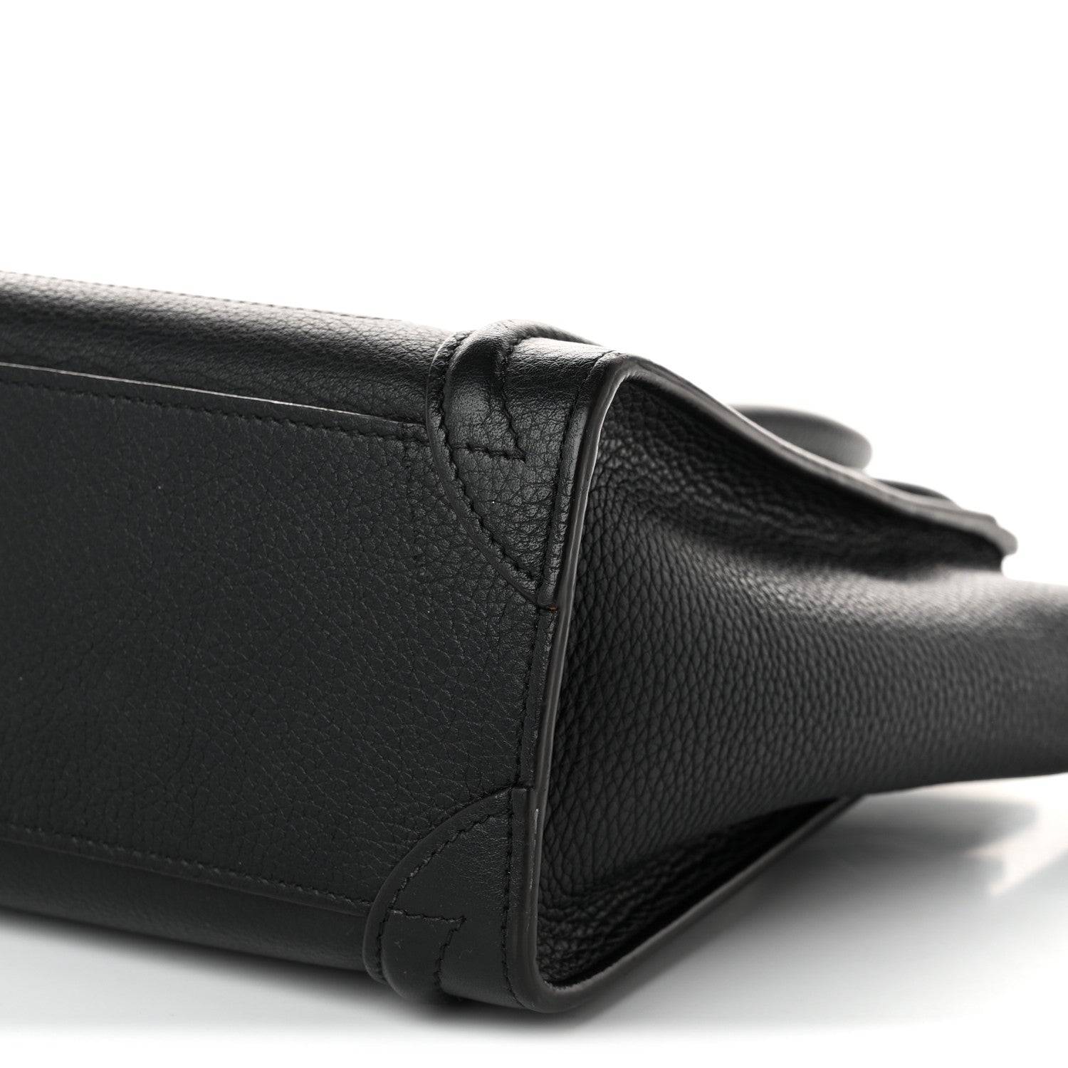 Celine Drummed Calfskin Nano Luggage Black 9 of 11